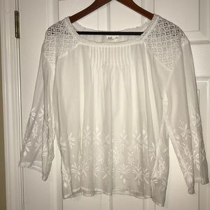 Gap white cotton blouse